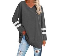 NNGOTD Chemise Coton Femme, T Shirt Femme T-Shirts Col en v à Manches Courtes Coupe Ajustée Oversize Tuniques De Base Top Haut Ete Femme Sportswear Ample Top Tunique Blouse Chimie