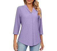 NNGOTD Chemise Femme Manche Courte, Col en V Chemises élégantes à Manches Longues - Décontracté - pour Le Travail - Hauts avec Boutons Blouse Blanche