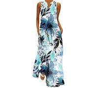 NNGOTD Femme Maxi Robe Imprimer lâche Grande Taille Afrique sans Manches Une épaule De Multiples Façons De Porter Robe Danse Latine