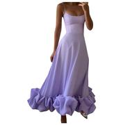 NNGOTD Femme Robe de Cocktail Chic et Élégante Crayon Moulante à Manches 3/4 Col en V Robes d'Invité de Mariage Womens Summer Boho Sexy Backless Long Dresses Pas Cher Solde (3C Violet,XL)