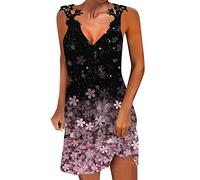 NNGOTD Femme Robe Medievale Chic Et Elegant Robe Longue Femme Maxi Imprimé Papillon d'Été Floral Grandes Tailles Boheme sans Manche avec Poches de Plage Cocktail l'été Grande Taille Robe Sexy