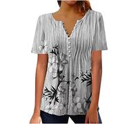 NNGOTD Femmes T-Shirt à Manches Courtes, Femme Soirée Fête Débardeur Chic à Paillettes Col Rond Coupe Ample Chemisiers et Blouses Femme Chic