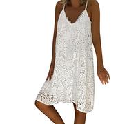 NNGOTD Robe Bohème Chic Maxi à Imprimé Floral pour Femme, Col Rond, Sans Manches, Plage Fluide Ample Mi-Longue Élégante