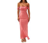 NNGOTD Robe D Ete pour Femme Mi Longue Bretelles Spaghetti de Plage Robes Décontractée Courte Col en V avec Poches Robe Longue Manche Longue