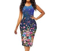 NNGOTD Robe de Plage Longue Robe plissée sans Manches Décontractée pour Femme avec Poche Robe Invite Mariage Femme Boheme