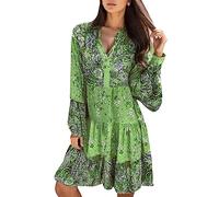 NNGOTD Robe d'Été Mi-Longue en Lin Plissée T-Shirt de Travail Chic et Elegant Chemise Décontractée Couleur Unie Manche Courte Bleu Marine