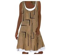 NNGOTD Robe été Femme Longue T-Shirt Robe Trapèze Mi-Longue Robe de Plage Vacances Col V Florale Imprimé Pois Boho Décontractée Robe Ample Midi Robe Robe Shooting Grossesse