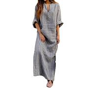 NNGOTD Robe été Femme Mi Longue Coton Licou Wrap Maxi Longue Robe Florale découpée smockée ajustée Taille Plage Vacances Robe Maxi Longueur Robe Champêtre Chic pour Mariage