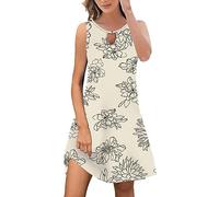 NNGOTD Robe Ete Femme Mi Longue Fluide Maxi Robe Longue Imprimé Papillon Robe d'Été Floral Grandes Tailles Boheme sans Manche avec Poches Robe Grande Taille Femme