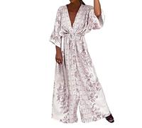 NNGOTD Robe Femme Agée Été Casual Longue Coton et Lin Séchage Rapide Bohème Élégant Décontractée Grande Taille Bretelles Rétro Polo