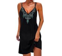 NNGOTD Robe Femme Ete 2023 Chic et Elegant Ete Robe Rayée Fluide Robe de Plage Grande Taille Col en V Manche Courte Robe Casual avec Ceinture Sexy Robe de Soirée Robe Espagnole Femme