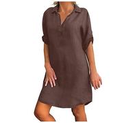 NNGOTD Robe Femme Été 2023 Col V Tunique Chic Et Élégant Fête Cocktail Mini Shirt Sans Manches Imprimé Floral Bohème Grande Taille Pas Cher Jupe De Plage Vintage