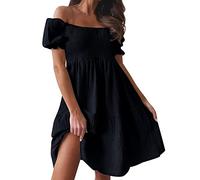 NNGOTD Robe Femme été Mi Longue Col V à Rayures - Mini Robe Chic Mode Rétro Décontractée Sans Manches avec Impression Fronde Plage Élégant et Poches Sexy
