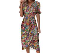 NNGOTD Robe Femme Ete Mi Longue Ete Robe de Plage Boheme Maxi Robe de Soirée sans Manches Ã‰legante Cocktail Chic Robe Gatsby Femme Annee 20