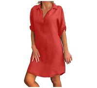 NNGOTD Robe Longue Femme Ete 2023 en Coton et Lin sans Manches Col Rond Style bohème Couleur Unie Caftan Ample avec Poches pour Les Vacances Robe Soirée Femme