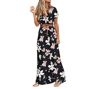 NNGOTD Robe Mousseline de Coton Robe De Cocktail Soirée Bal en Dentelle Mousseline Manche Courte Promo Demoiselle Honneur pour Fête Cérémonie Anniversaire Bal Mariage Robe Robe Ete Femme Longue
