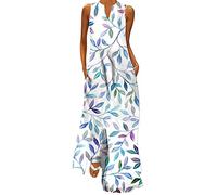 NNGOTD Robe Vintage Femme sans Manches Col en V Cache Coeur A-Line Evasée Chic et Elegante Robe Droite Femme