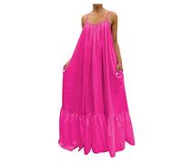 NNGOTD Tailleurs-Robes Femme Elégantes col en V sans Manches Robes de Soirée Robe de Bal pour Mariage Robes de Cocktail Longues Robes Décontractées Robe D'été Robe Blanche