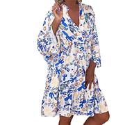 NNGOTD Tailleurs-Robes Femme Femmes Robe d'été mi-Longue à Bretelles Bohème Floral Bouton Dos Nu Col V Sexy Robe Plage sans Manches Casual Simple Elegante Chic Soirée Robe Moulante Femme Sexy