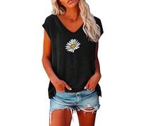 NNGOTD Tee Shirt Femme, Chemisier Femme Col en V Manches Courtes T Shirt Chemise Blouse Lâche Top Fluide Tunique Hauts T-Shirt Personnalisé Chemisiers et Blouses Femme Chic Blouse Femme Grande Taille