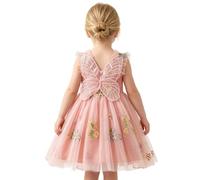 NNJXD Robe en tulle arc-en-ciel pour bébé fille - Fée papillon - Pour fête d'anniversaire
