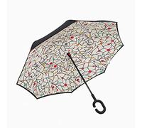 NNNY Inc Parapluie inversé double couche pour voiture Ouverture inversée Parapluie pliable Coupe-vent Protection UV Grand parapluie droit à l'envers pour Golf Femme et Homme avec forme de C L Branch