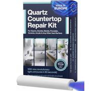 Nnrepair Kit de réparation de plan de travail à faire soi-même en quartz (transparent, acrylique blanc et blanc foncé) - Répare vos défauts comme un pro Je convient à la plupart des réparations et