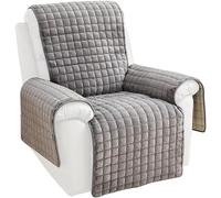 NNSMUN Couvre-Fauteuil 1/2/3 Places Canapé Appuie-tête pour Maison Salon, Housse de Fauteuil Relax Inclinable Electrique Antidérapant, Lavable Protection De Meubles (Gris,1 Seat(53 * 190CM))