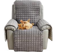 NNSMUN Couvre-Fauteuil 1/2/3 Places Canapé Appuie-tête pour Maison Salon, Housse de Fauteuil Relax Inclinable Electrique Antidérapant, Lavable Protection De Meubles (Gris,2 Places (116 * 190cm))