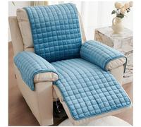 NNSMUN Couvre-Fauteuil 1/2/3 Places Canapé Appuie-tête pour Maison Salon, Peluche Courte Housse de Fauteuil Relax Inclinable Electrique Antidérapant, Lavable Protection De Meubles (Bleu,53x190cm)