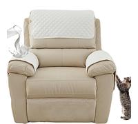 NNSMUN Housse D'accoudoir De Canapé avec Poche, Housse de Fauteuil Relax Inclinable Electrique Antidérapant, 1/2/3 Places Canapé Appuie-tête pour Maison Salon (Beige,1 Place (3 PièCes))