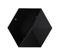 NNXHWY Étagère Murale Hexagonale en Plastique pour Jardinières, 2 étagères Murales à Suspendre pour Plantes D'intérieur, Pot de Fleurs Géométrique à Suspendre, Boîte de Rangement Moderne et(Noir)