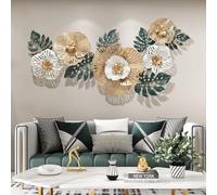 NNYCC Décoration murale métallique Sculpture métallique 3D Textures métalliques artisanales embellissent votre décoration intérieure Grand salon décoration intérieure 138 x 57 cm