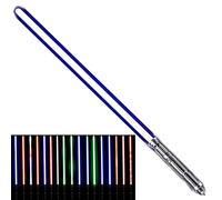 NNYCC Sabre Laser Neopixel Son personnalisé avec Carte TF Star Wars RGB Sabre Laser Jouet Cadeau pour Enfant Adulte avec 15 Couleurs et 12 Ensembles d'effets sonores,Argent,Long