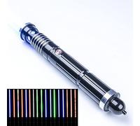 NNYCC Sabre Laser Neopixel Son personnalisé avec Carte TF Star Wars RGB Sabre Laser Jouet Cadeau pour Enfant Adulte avec 15 Couleurs et 12 Ensembles d'effets sonores,Noir,Long