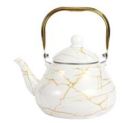 NNYCC Théière Bouilloire en émail Bouilloire à thé en émail Grande capacité 2,5 litres avec poignée résistante à chaleur Convient à toutes les cuisinières y compris gaz à induction flammes nues,C,2L