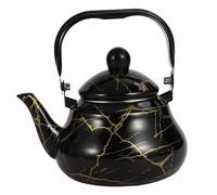 NNYCC Théière Bouilloire en émail Bouilloire à thé en émail Grande capacité 2,5 litres avec poignée résistante à chaleur Convient à toutes les cuisinières y compris gaz à induction flammes nues,D,1.5L