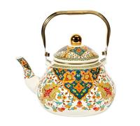 NNYCC Théière Bouilloire en émail Bouilloire à thé en émail Grande capacité 2,5 litres avec poignée résistante à chaleur Convient à toutes les cuisinières y compris gaz à induction flammes nues,B,1.5L