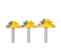 NnYuaUil Ensemble de têtes d'onglet verrouillables à 45 degrés, tige de 1/4 de pouce, 3 pièces