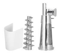 No. 5 Tomato Juicer Accessories, Silver Aluminium Alloy Food Chopper Accessories Meat Grinder Parts with Screw Shaft Filter Sleeve Baffle for Mixer