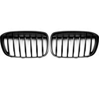 No.51117383363/51117383364 Calandre De Capot Avant pour BMW X1 F48 2016-2022 Grille De Pare-Chocs Avant Grille De Calandre Signal Slat Noir Brillant 1 Paire