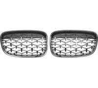 No.51137262117/51137262118 Calandre Avant De Capot Avant pour BMW Série 1 F20 11-14 Calandre De Pare-Chocs Avant Grille En Diamant Noir Brillant 1 Paire