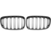 No.51137262117/51137262118 Calandre Avant De Capot Avant pour BMW Série 1 F20 11-14 Grille De Calandre Avant De Pare-Chocs Avant Double Slat Noir mat 1 Paire