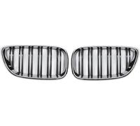 No.51137295523/51137295524 Calandre De Capot Avant pour BMW Série 2 F22 Grille De Calandre De Pare-Chocs Avant Double Slat Chrome Ton Argent 1 Paire