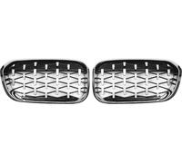 No.51137371685/51137371686 Grille De Calandre Avant pour BMW Série 1 F20 Grille De Calandre De Pare-Chocs Avant Diamant pour Star Chrome Argenté 1 Paire