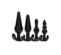 Sono Kit de 4 plugs anal N°80 - Super-flexible - Noir