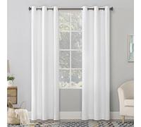 No. 918 Lindstrom Panneau de Rideau texturé en Polaire isolé, économe en énergie, 101,6 x 213,4 cm, Blanc