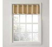 No. 918 Montego Cantonnière de Cuisine texturée Semi-Transparente à œillets Taupe 142,2 x 35,6 cm