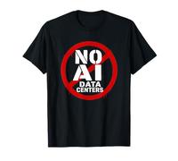 No AI Data Centers - Simple Minimal Spray Paint Style Text T-Shirt