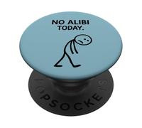 No Alibi Today Murder Mystery Dinner Detective Night Party PopSockets PopGrip Adhésif